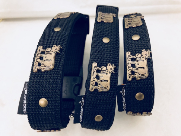 Appenzeller Halsband schwarz/altmessing